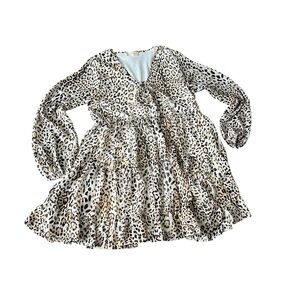 Alter’d State Cheetah Print Long Sleeve Dress Size XS